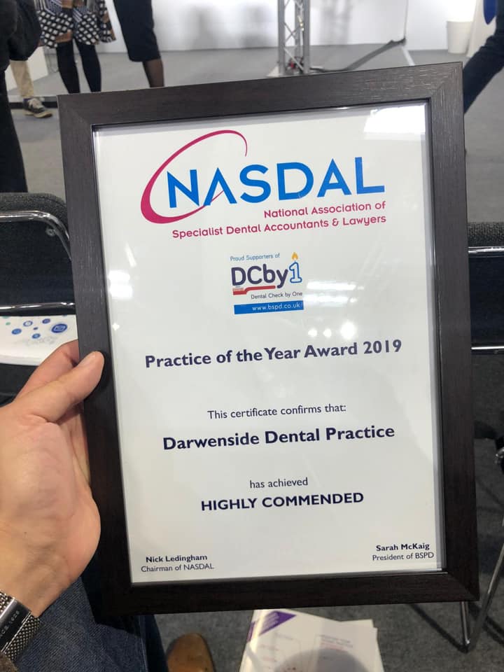 Darwenside Dental Practice 'Highly Commended' at the BDIA Dental Showcase 2019